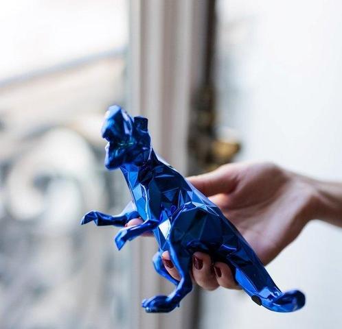 Richard Orlinski (1966) - T-Rex Spirit (Blue Electric, Antiek en Kunst, Kunst | Schilderijen | Modern