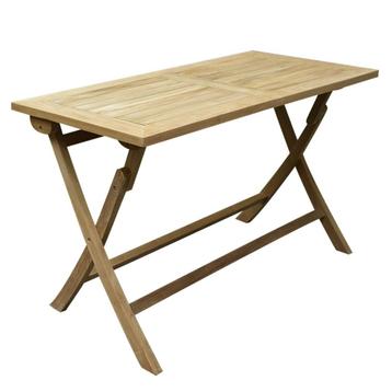 Klaptafel 120x60 cm rechthoekig teak