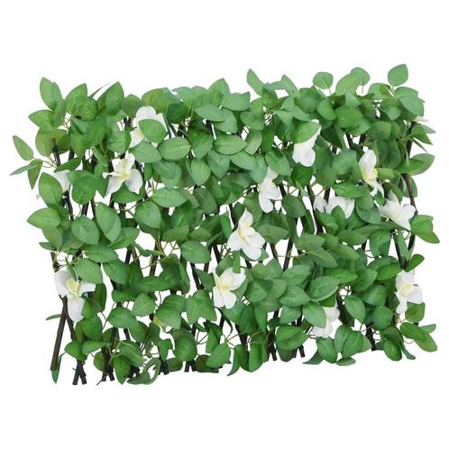 vidaXL Kunstplant klimop op latwerk uittrekbaar 180x30 cm, Tuin en Terras, Tuinhekken en Hekwerk, Nieuw, Verzenden