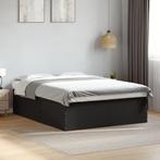vidaXL Bedframe bewerkt hout zwart 160x200 cm, Huis en Inrichting, Verzenden, Nieuw