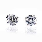 Zonder Minimumprijs - 1.08 Ct  Round Diamond Earrings -