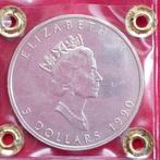 Canada. 5 Dollars 1990 Maple Leaf, 1 Oz (.999) (Zonder, Postzegels en Munten
