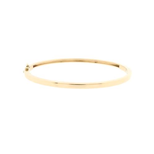 Gouden slavenarmband | Ø 61 mm (tijdloos sieraad), Handtassen en Accessoires, Armbanden, Overige kleuren, Gebruikt, Goud, Ophalen of Verzenden