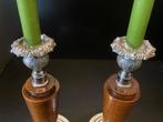 Kaarsenhouder (2) - Hout - Engelse kandelaars
