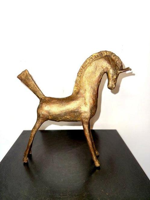 Ousmane Sankara - sculptuur, Cheval - 23 cm - Koud geverfd, Antiek en Kunst, Curiosa en Brocante