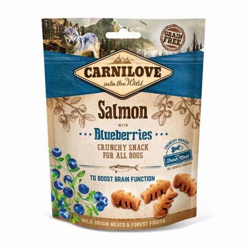 Carnilove crunchy snack salmon with blueberries 200 g, Dieren en Toebehoren, Honden-accessoires, Nieuw