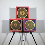 3 Paintings of Tibetan Tradition - Mandala Mantra with OM