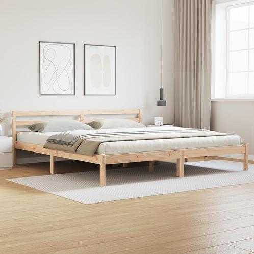 vidaXL Bedframe met Hoofdeinde 180x210 cm Massief Grenenhout, Huis en Inrichting, Slaapkamer | Bedden, Nieuw, Verzenden