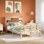vidaXL Bed met boekenkast zonder matras massief grenenhout, Huis en Inrichting, Verzenden, Nieuw