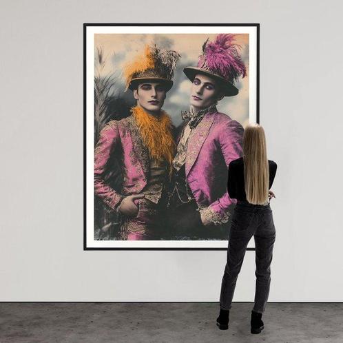 Anne Dias (1985) - (XXL) Giant Between Flowers And Flesh, Antiek en Kunst, Kunst | Schilderijen | Modern