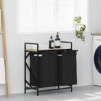 vidaXL Wasmand 2 vakken met plank sonoma eikenkleurig, Verzenden, Nieuw
