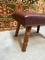 Repose-pied - Bois, Cuir