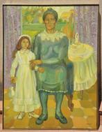 Europese school (XX) - Femme en bleu - NO RESERVE, Antiek en Kunst