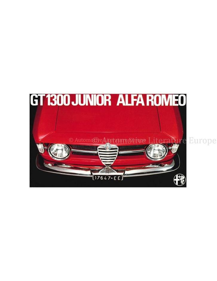 1969 ALFA ROMEO GT JUNIOR 1300 BROCHURE ENGELS, Boeken, Auto's | Folders en Tijdschriften