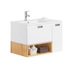 Tweedekans | SoBuy BZR178-WN Wastafelonderkast met wastafel, Huis en Inrichting, Woonaccessoires | Spiegels, Ophalen of Verzenden