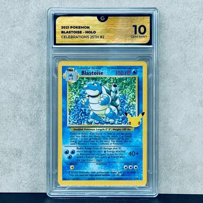 Pokémon Graded card - Blastoise Holo #2 Celebrations -, Hobby en Vrije tijd, Verzamelkaartspellen | Pokémon