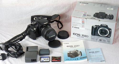 Canon 350D met 18-55mm II zoomlens en accessoires Digitale, Audio, Tv en Foto, Fotocamera's Digitaal