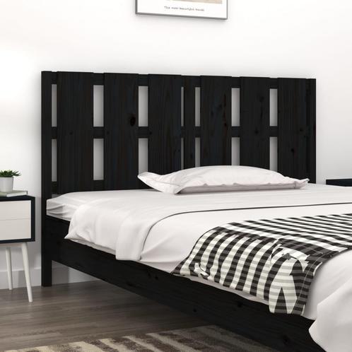 vidaXL Tête de lit Noir 155,5x4x100 cm Bois massif de, Maison & Meubles, Chambre à coucher | Lits, Neuf, Envoi