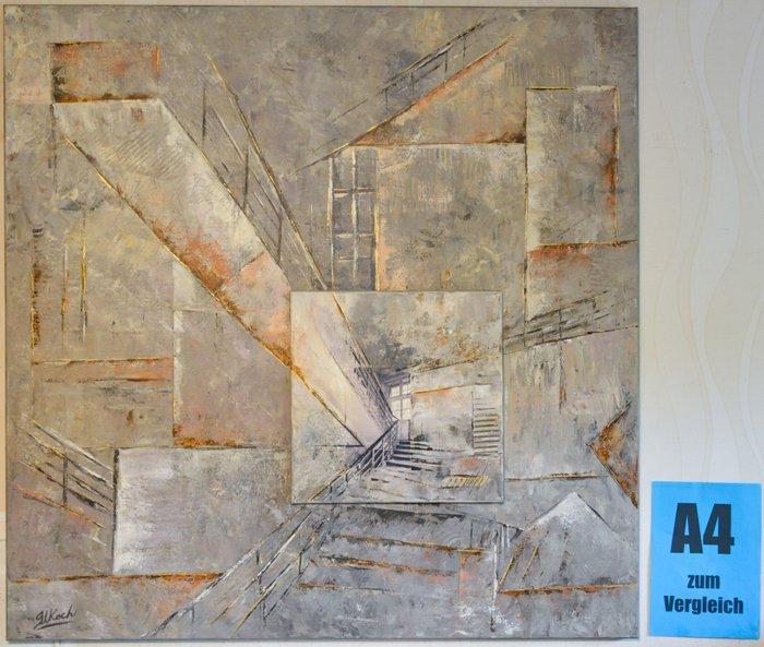 Isak W. Koch - Alle Treppen führen nach oben (All Stairs, Antiek en Kunst, Kunst | Schilderijen | Modern