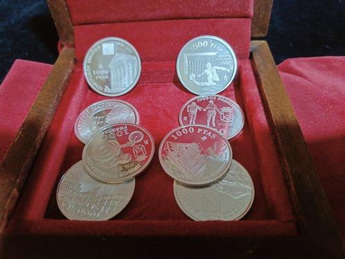 Spanje. 1000 Pesetas 1996-2000/ Collection 8 Coins Silver, Postzegels en Munten, Munten | Europa | Niet-Euromunten