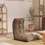 vidaXL Vloerstoel inklapbaar stof taupe, Verzenden, Nieuw