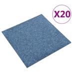 vidaXL Tapijttegels 20 st 5 m² 50x50 cm blauw, Doe-het-zelf en Bouw, Verzenden, Nieuw