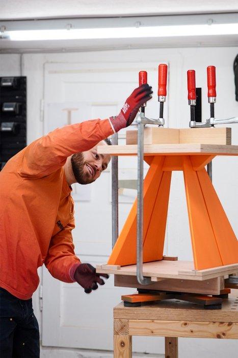 Johannes Hironimus - Table dappoint - Frêne, Laqué, bleu, Antiquités & Art, Art | Objets design