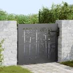vidaXL Tuinpoort met slot Zwart 105 x 100 cm Poedercoated, Tuin en Terras, Tuinpoorten, Verzenden, Nieuw