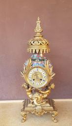 Pendule - Japy Freres & Cie - Bronze doré, Émail - vers 1875, Antiquités & Art, Antiquités | Horloges