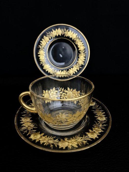 Theeservies (9) - Glas, Goud, Antiek en Kunst, Antiek | Meubels | Tafels