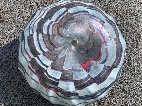 Peter Layton - Peter Layton - Vaas - Glas - Glazen schelp, Antiek en Kunst, Antiek | Glaswerk en Kristal