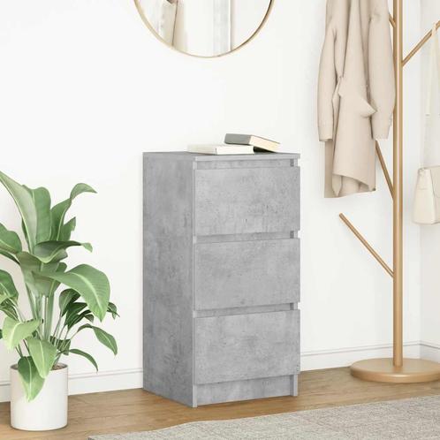 vidaXL Dressoir 37,5x35x76 cm bewerkt hout betongrijs, Huis en Inrichting, Kasten | Dressoirs, Nieuw, Verzenden
