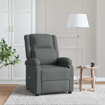 vidaXL Massagestoel stof donkergrijs, Verzenden, Nieuw