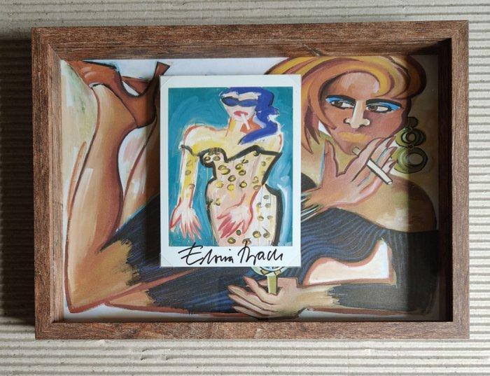 Elvira Bach (1951) - ArtCard handsigned, Antiek en Kunst, Antiek | Overige Antiek
