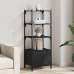 vidaXL Boekenkast 3-laags 41x30x109,5 cm bewerkt hout zwart, Huis en Inrichting, Kasten | Boekenkasten, Verzenden, Nieuw