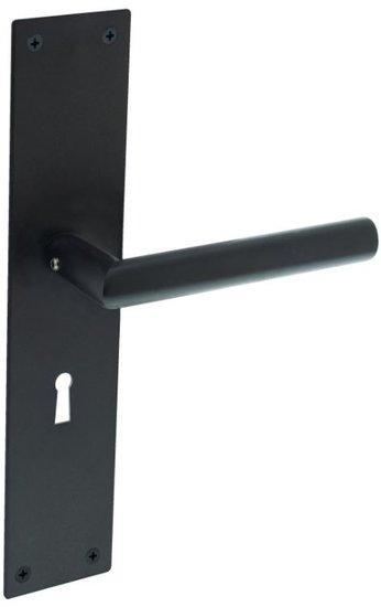 Intersteel deurkruk Jura met schild 250x55x2mm SL72 zwart, Doe-het-zelf en Bouw, Hang- en Sluitwerk, Ophalen of Verzenden