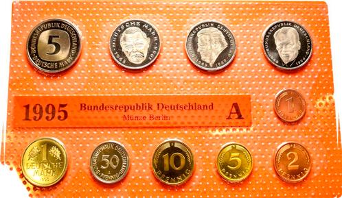 Munten set 1 Pfennig bis 5 Mark 1995 A Brd:, Postzegels en Munten, Munten | Europa | Niet-Euromunten, België, Verzenden