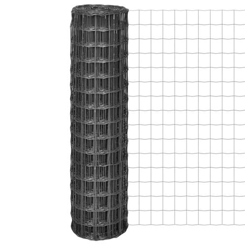 vidaXL Euro hek 10x1,5 m grijs, Tuin en Terras, Tuinhekken en Hekwerk, Nieuw, Verzenden