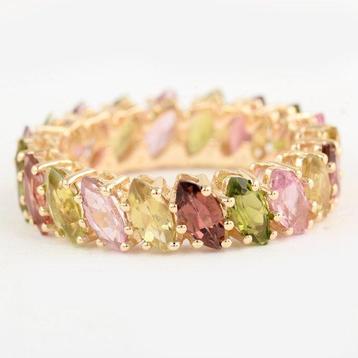 Bague - 14 carats Or jaune -  4.41ct. tw. Tourmaline