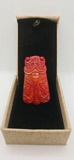 Amulette Cigale en jade naturel Miy ancienne - Amulette -