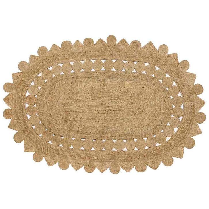 vidaXL Tapijt Beige 205 x 305 cm Jute, Huis en Inrichting, Stoffering | Tapijten en Vloerkleden, Nieuw, Verzenden