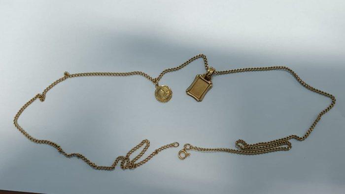 Ketting - 18 karaat Geel goud - Gele goud kettinkje, Handtassen en Accessoires, Antieke sieraden