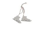 Houten schaatsen white wash 10*6 cm. per 5 paar, Nieuw