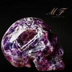 Magnifieke amethist chevron in grote maat Schedel - Hoogte:, Verzamelen, Mineralen en Fossielen