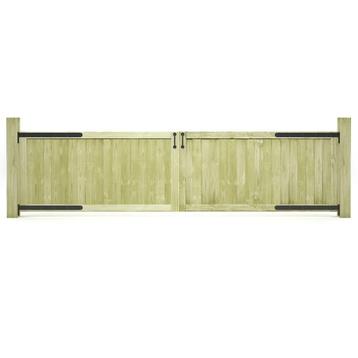 vidaXL Poorten 2 st 300x75 cm geïmpregneerd grenenhout, Tuin en Terras, Verzenden, Nieuw