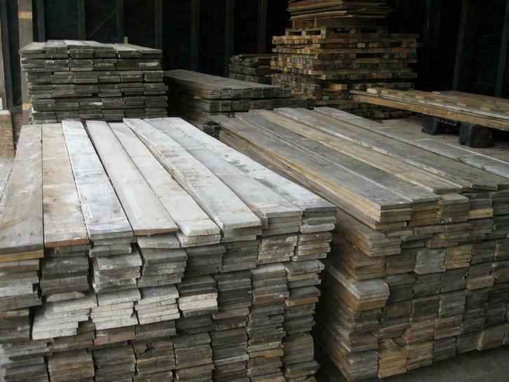 Recuperatie hout voor vloeren, wand, meubel en meer, Doe-het-zelf en Bouw, Vloerdelen en Plavuizen, 10 tot 30 cm, 150 cm of meer