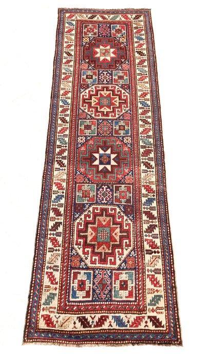 Antique Moghan from Azerbaijan 299x92cm - Treinstel (1), Huis en Inrichting, Stoffering | Tapijten en Vloerkleden