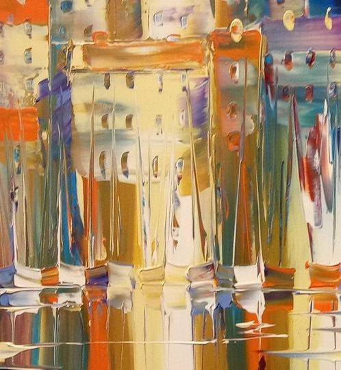 Janusz Kik (1956) - A Southern City (Une Ville du Sud), Antiek en Kunst, Kunst | Schilderijen | Modern