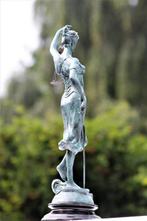 sculptuur, vrouw justitia - 41 cm - brons marmer