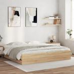 vidaXL Cadre de lit à tiroirs chêne sonoma 160x200cm, Verzenden